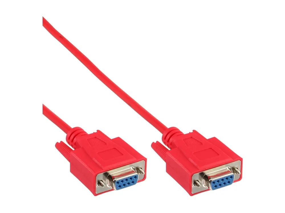 InLine Nullmodemkabel - 9pol Buchse / Buchse - vergossen - rot - 3m