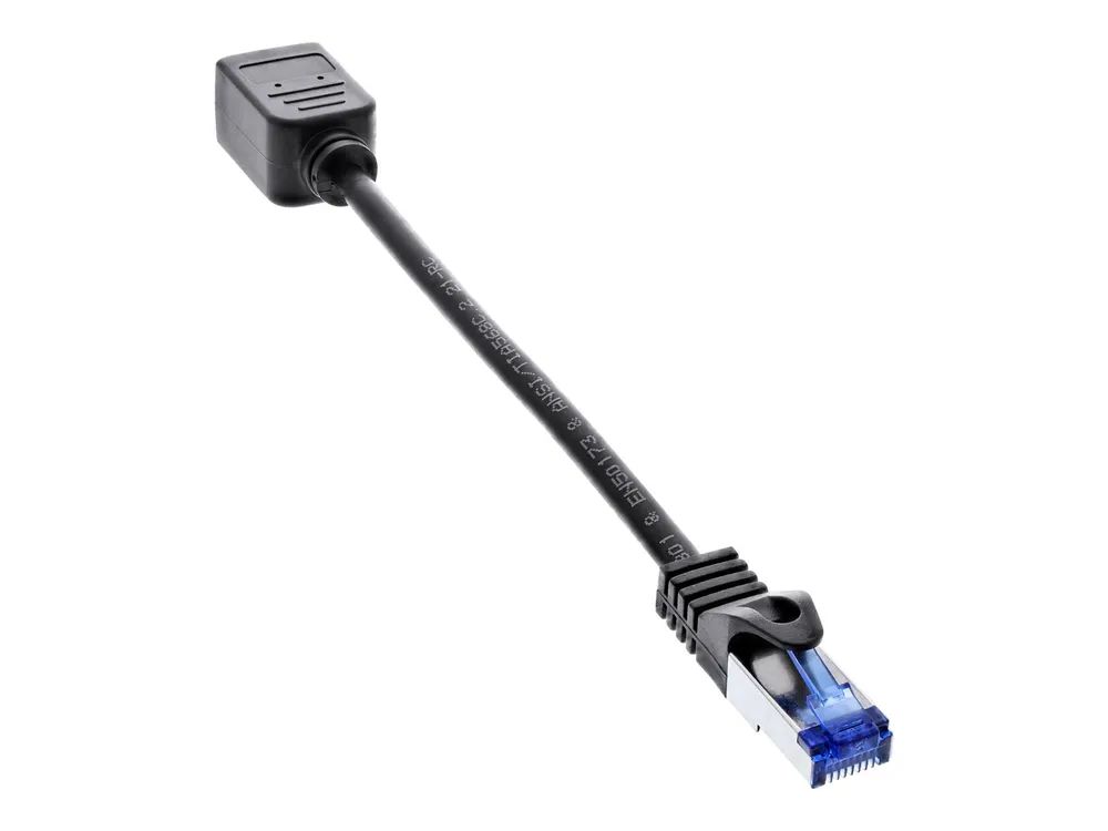 InLine Patchkabel Verlängerung - RJ45 Protektor - S/FTP (PiMf) - Cat.6A - 0,2m