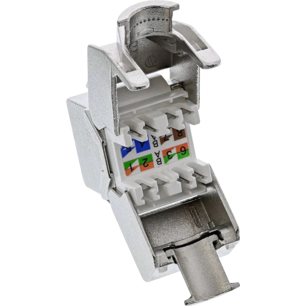 InLine Keystone RJ45 Buchse - SNAP-In - Cat.8.1 - schmale Ausführung