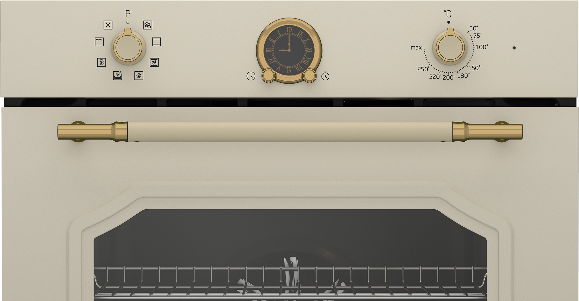 Beko RBIM19200CD Multifunktionsbackrohr, creme/gold