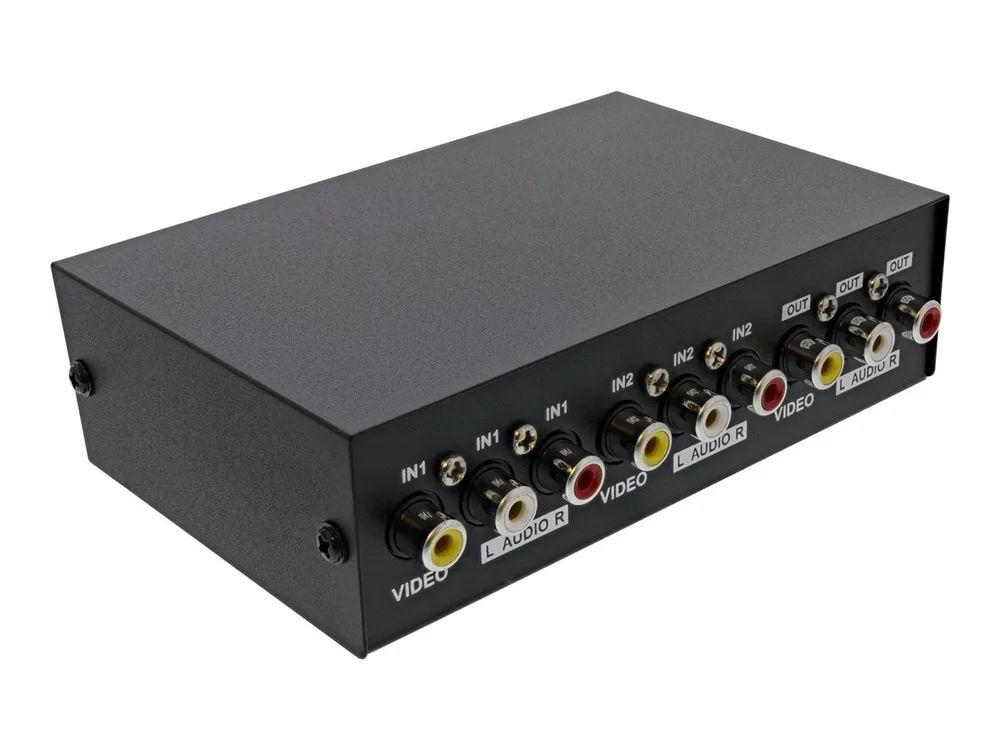 InLine AV Umschalter manuell 2-port - 3x Cinch IN/OUT