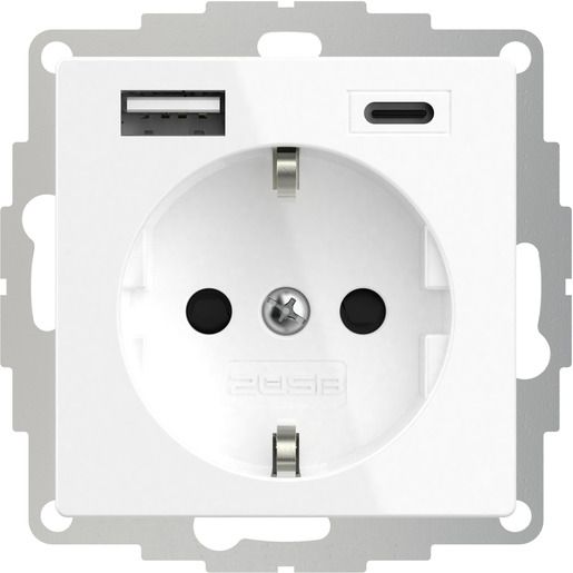 2USB STECKDOSE MIT 2 USB RW GLÄNZ. / JP-5503F 15W 3,0A 2U-449511
