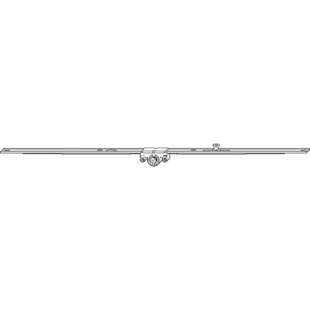ROTO NT/NX DK-Getriebe mittig/variabel DM 15 mm L= 980 mm 1V Zapfen silber