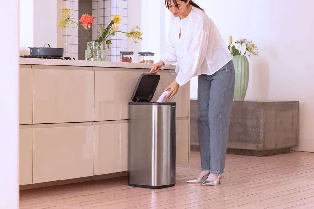 Brabantia Bo Touch Bin, 30L - Matt Steel Fingerprint Proof