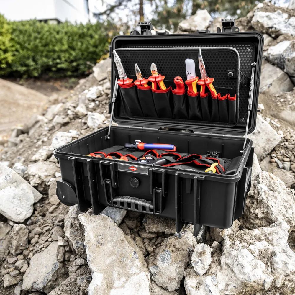 KNIPEX Werkzeugkoffer "Robust26 Move" Elektro 22-teilig 550 mm