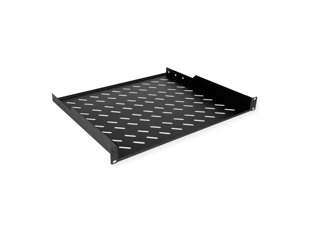 ROLINE Rack - Regal - 400 mm tief, Tragfähigkeit 15 kg - RAL 9005, Jet Black - 1U - 48.3 cm (19")