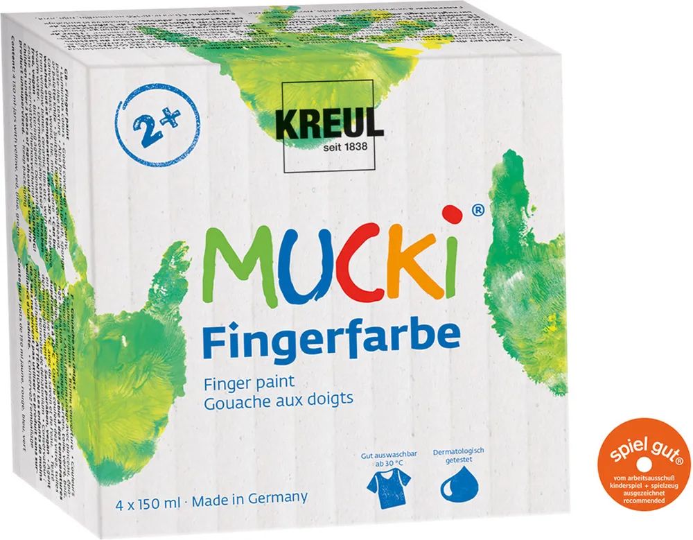 C. Kreul GmbH & Co.KG MUCKI Fingerfarbe 4er Set 150 ml