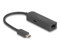 Delock USB Type-C Adapter zu 2.5 Gigabit LAN mit Power Delivery 100 Watt - Adapter - Digital/Daten