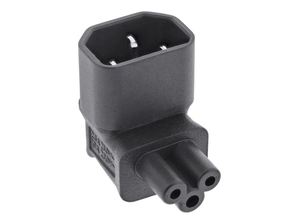 InLine Netzadapter IEC 60320 C14 / C5 - oben/unten gewinkelt - 3pol. Kaltgeräte