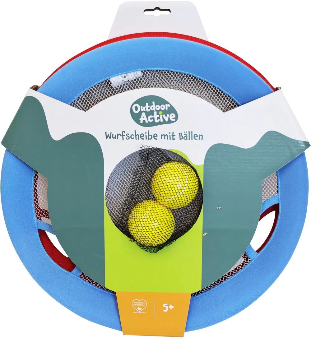 VEDES Großhandel GmbH - Ware OA Spiel-und Wurfscheibe 2in1 mit Bällen