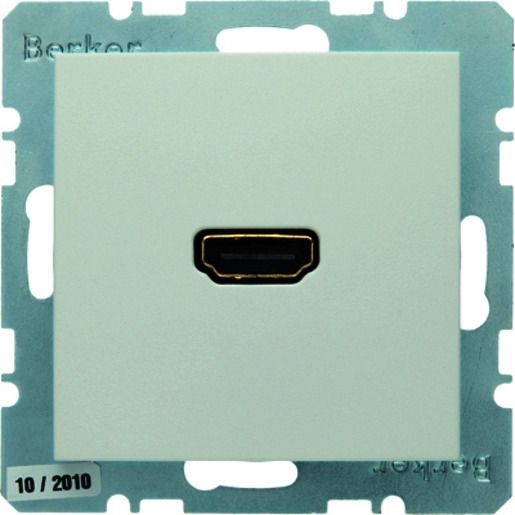 Berker HDMI STECKD. MIT 90°ANSCHL. PW / BERKER 3315438989