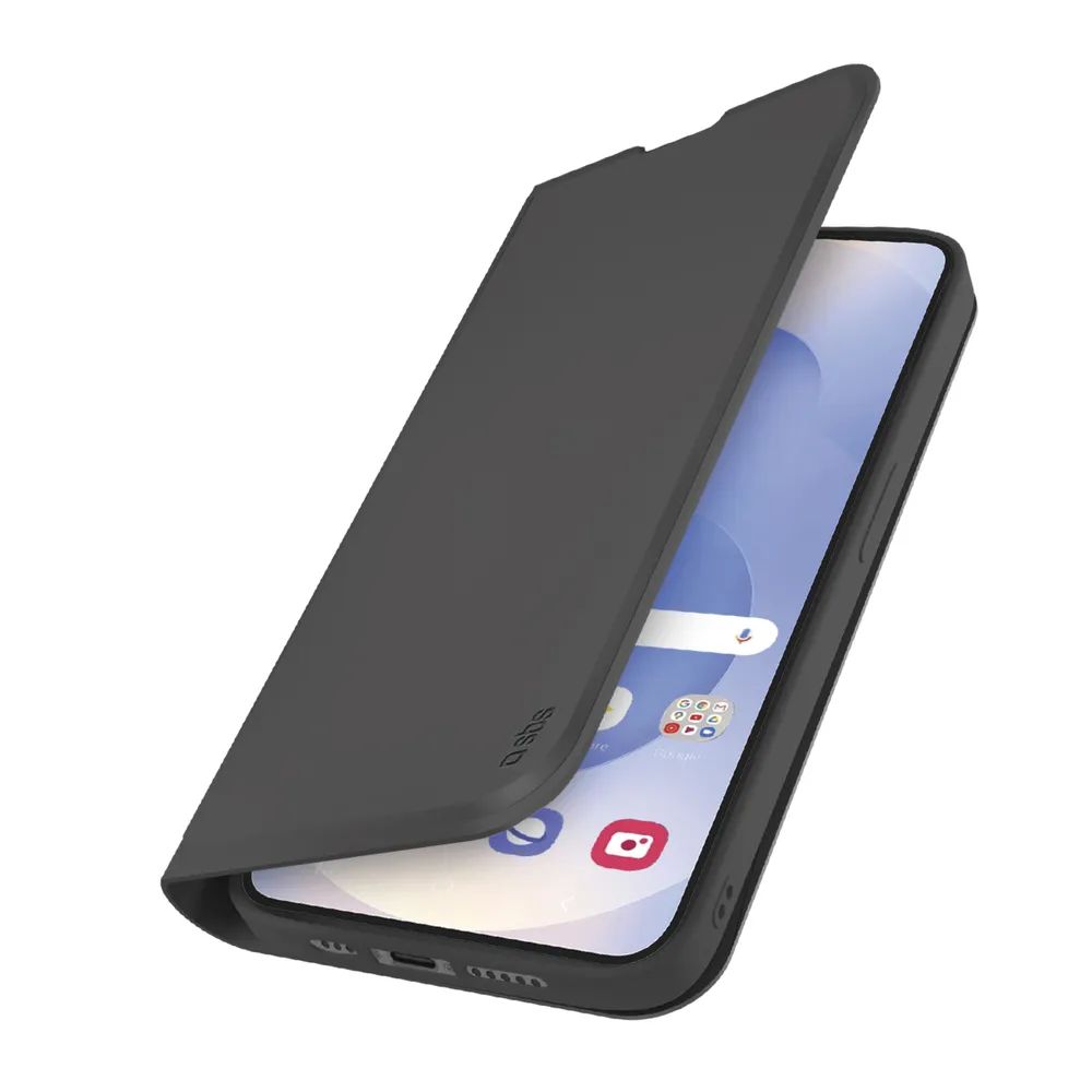 SBS WALLET SMOOTH Bookcase für Galaxy S25 EDGE, schwarz