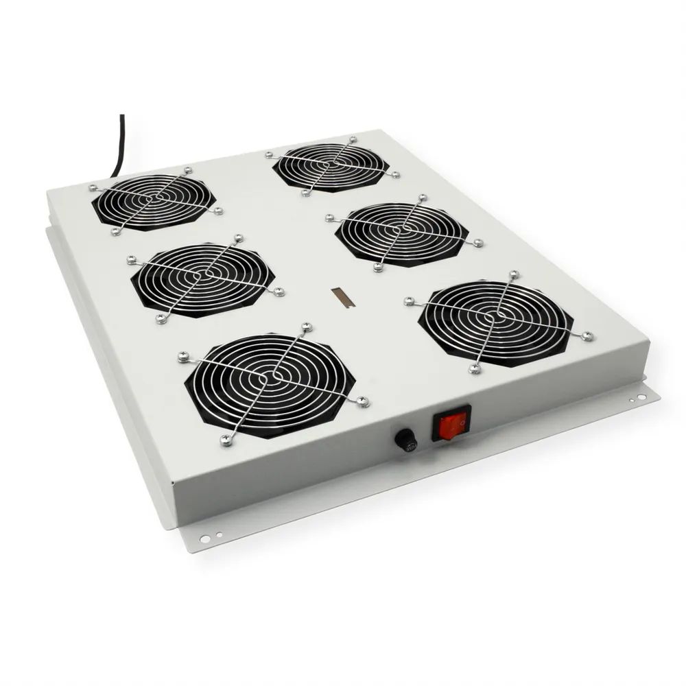 ROLINE 19-Zoll Dachlüftereinheit 6 Lüfter, ON/OFF für Serverschrank der PRO Serie grau