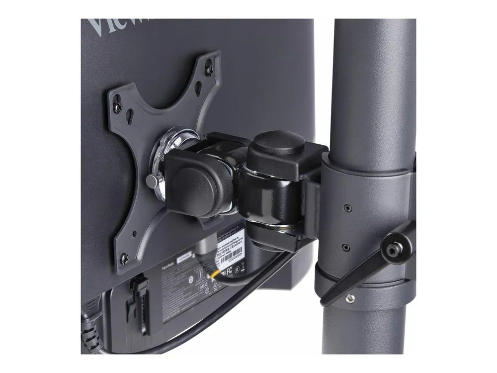 StarTech.com Desk Mount For 2x Vertically Stacked Monitors, Dual 49", TAA - Befestigungskit (C-Halterung 25 - 100 mm, Mastenbau, Polkappe, 2 VESA-Halterungen, 2 VESA-Platten, 2 Stützkragen)