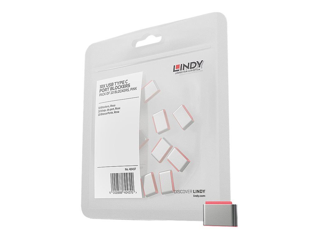 Lindy Schloss für USB-C-Port - pink (Packung
