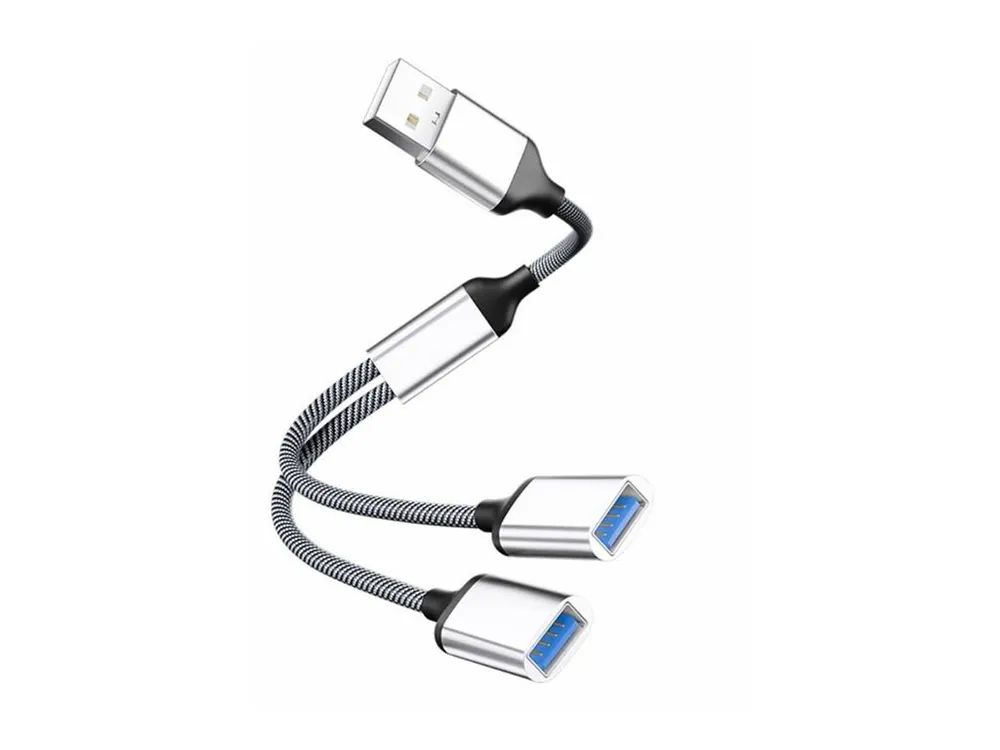 MicroConnect USB-A to 2x Female Silver transfer rate 480Mbps