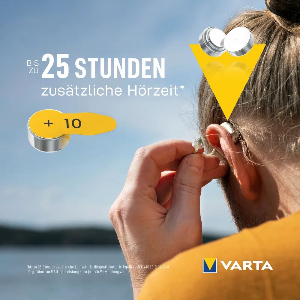VARTA Hearing Aid Batteries 10 Blister 8