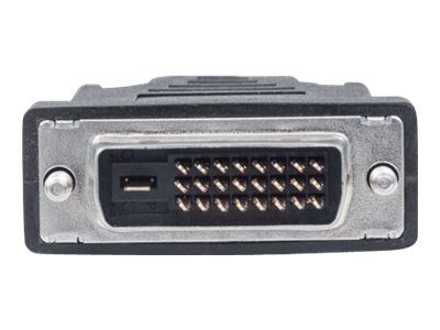 Manhattan HDMI to DVI-D 24+1 Cable, 1.8m, Male to Male, Black, Dual Link, Compatible with DVD-D, Lifetime Warranty, Polybag
