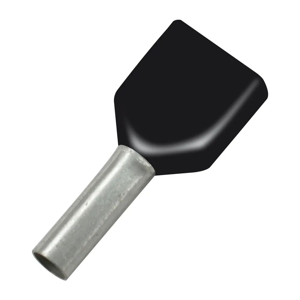 Edler Systems Kabeltechnik GmbH Zwillings-Aderendhülse 1,5x8/16 mit Kragen schwarz