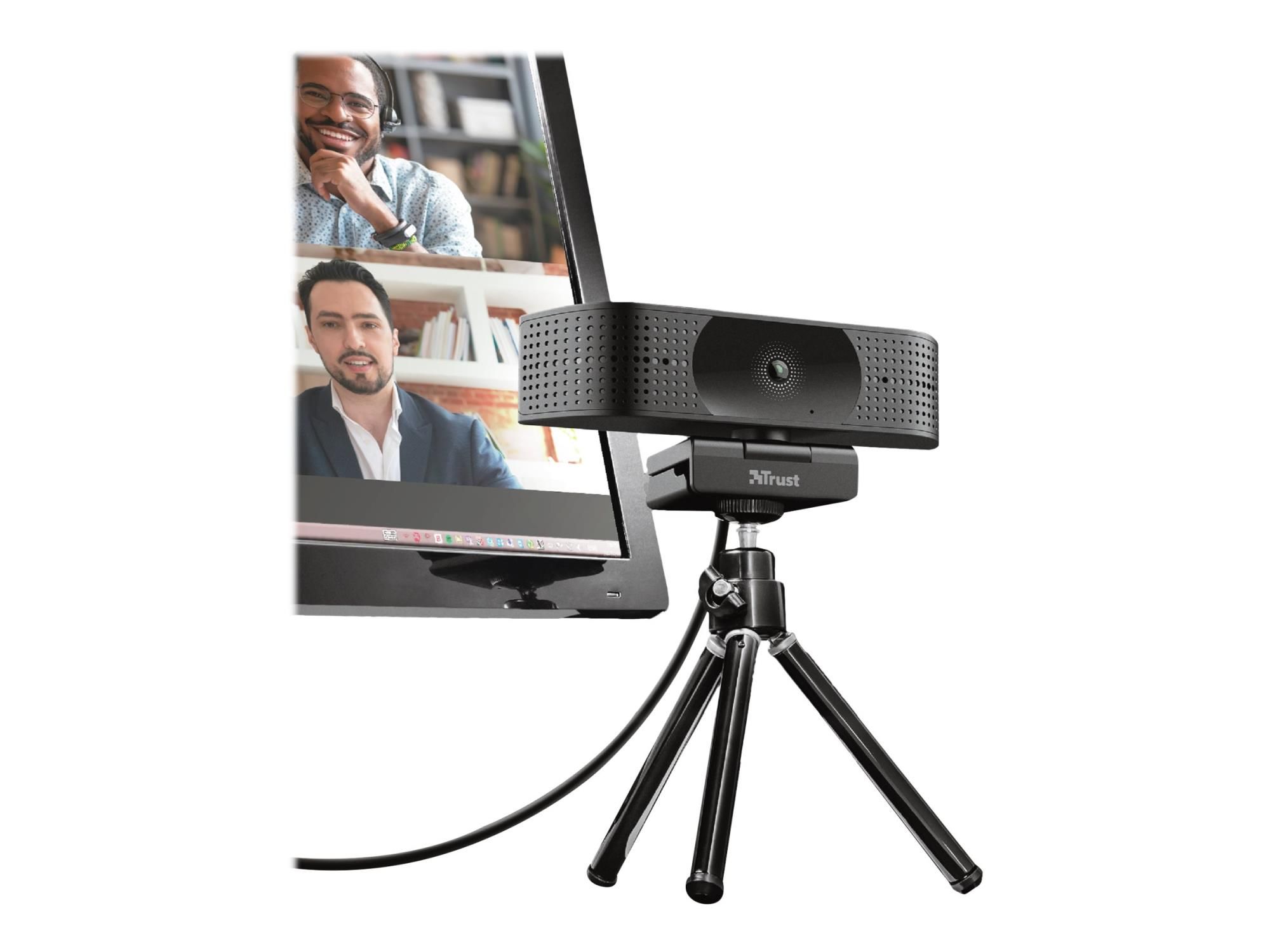 Trust Teza 4K Ultra HD Streaming-Webcam Autofokus Dual-Mikrofon Dreibeinstativ incl