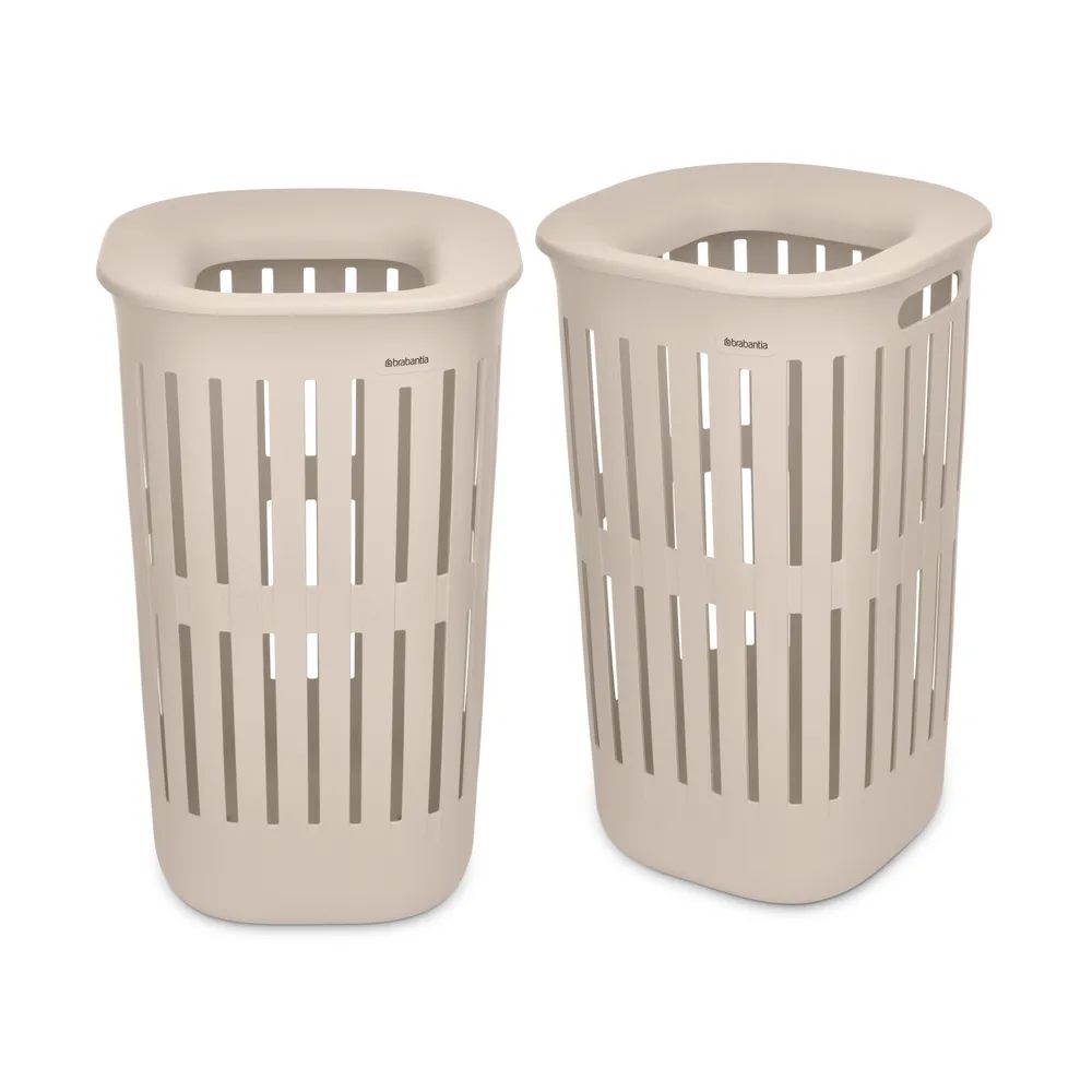 Brabantia Collect-It Wäschekorb 55 L, 2-er Set - Soft Beige