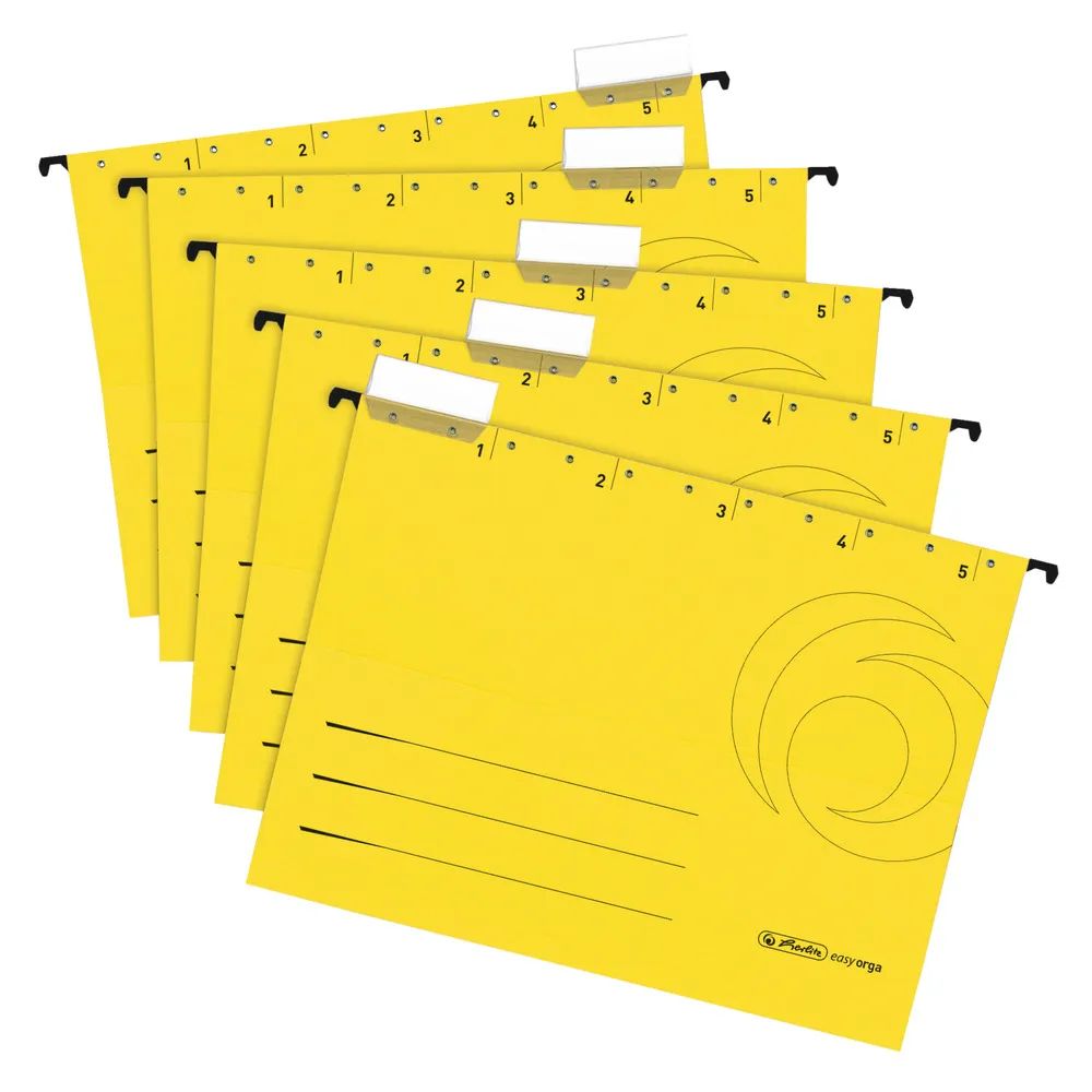 herlitz Hängemappe, A4, gelb, 5er Packung