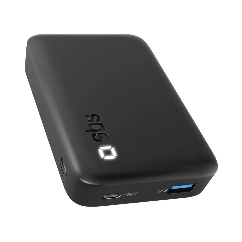 SBS Powerbank Pocket 10W, 10.000 mAh, 1x USB-A und 1x USB-C