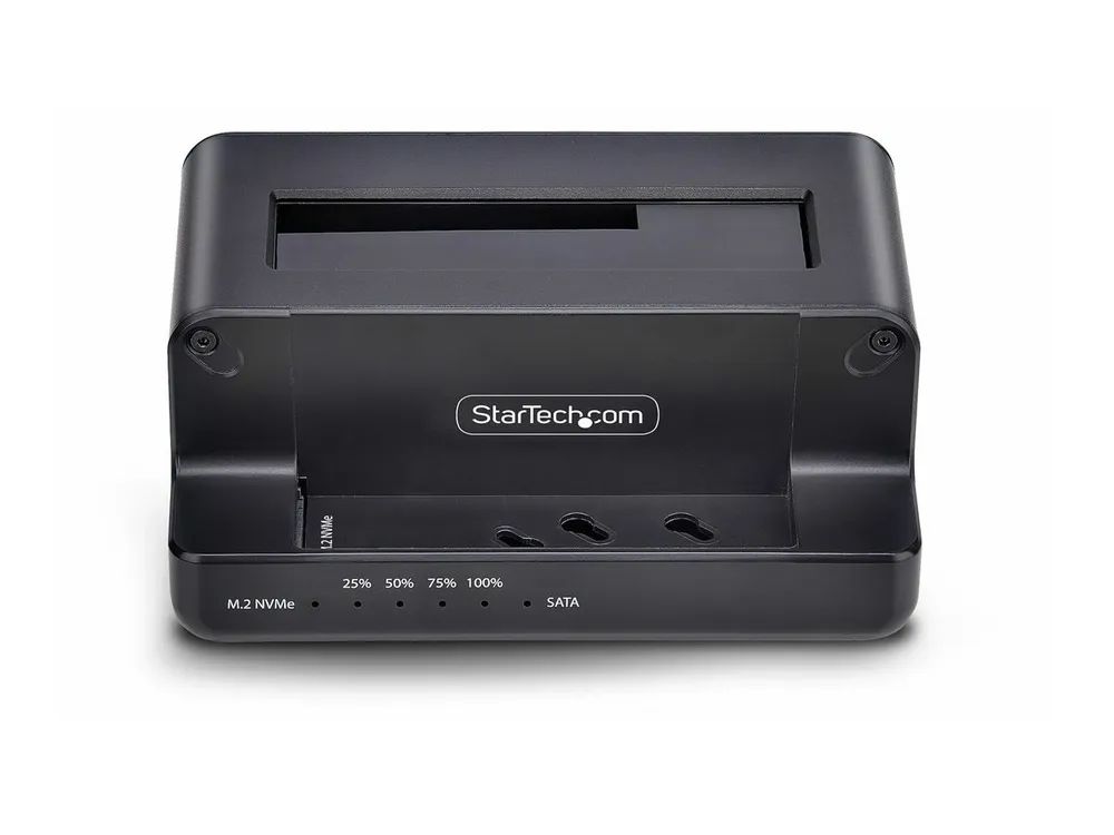 StarTech.com M.2 NVMe to 2.5/3.5" SATA Drive Duplicator, Dual Bay Cloner - Solid State / Festplattenduplikator - 2 Schächte (SATA-600 / PCI Express (NVMe))