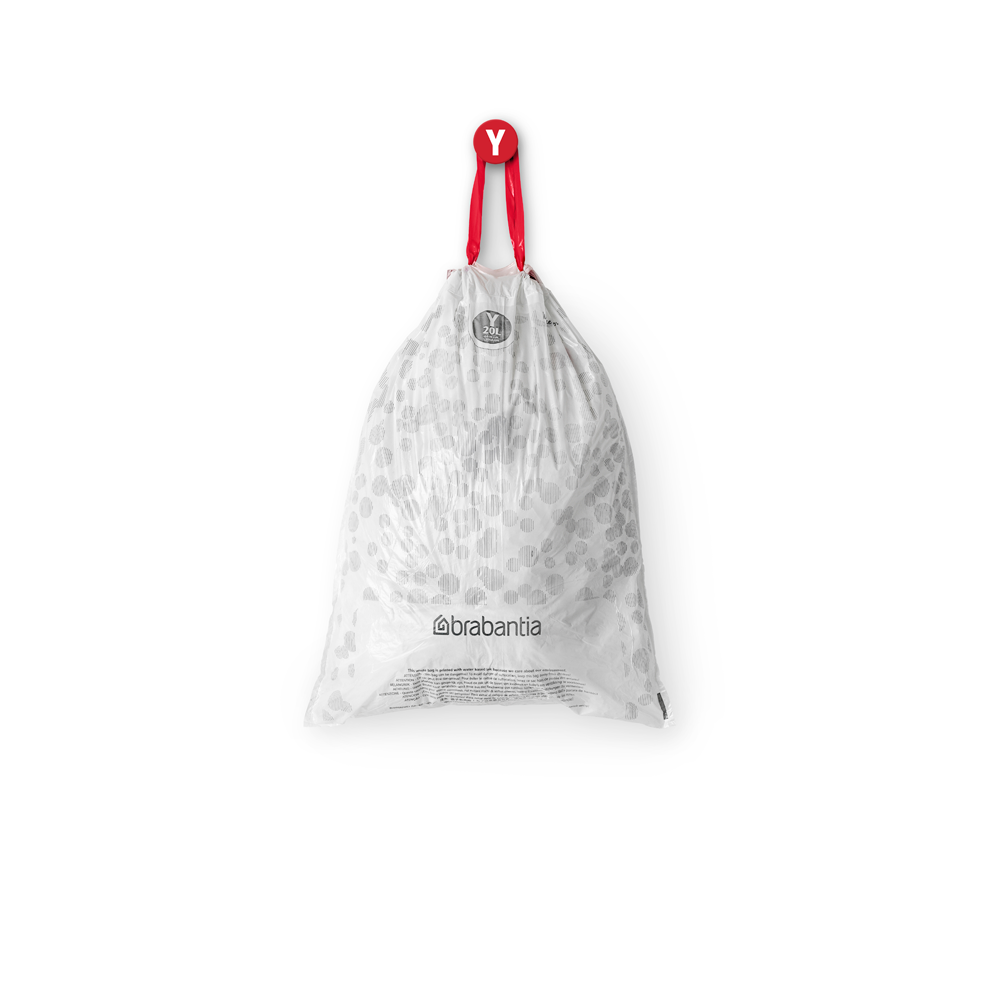 Brabantia PerfectFit Müllbeutel Y, 20L, 40/Rolle, White