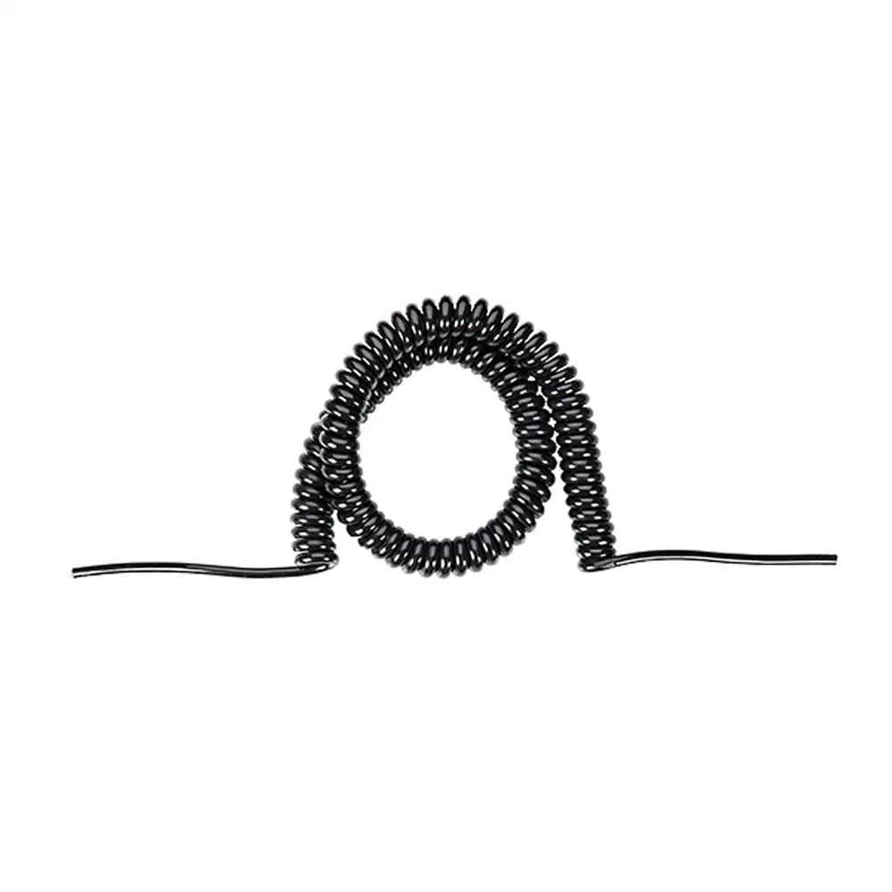 BACHMANN Wendelleitung 0,5m-2m sw 0,2m gerade, H05VV-F 3G1,5mm², glatt geschnitten