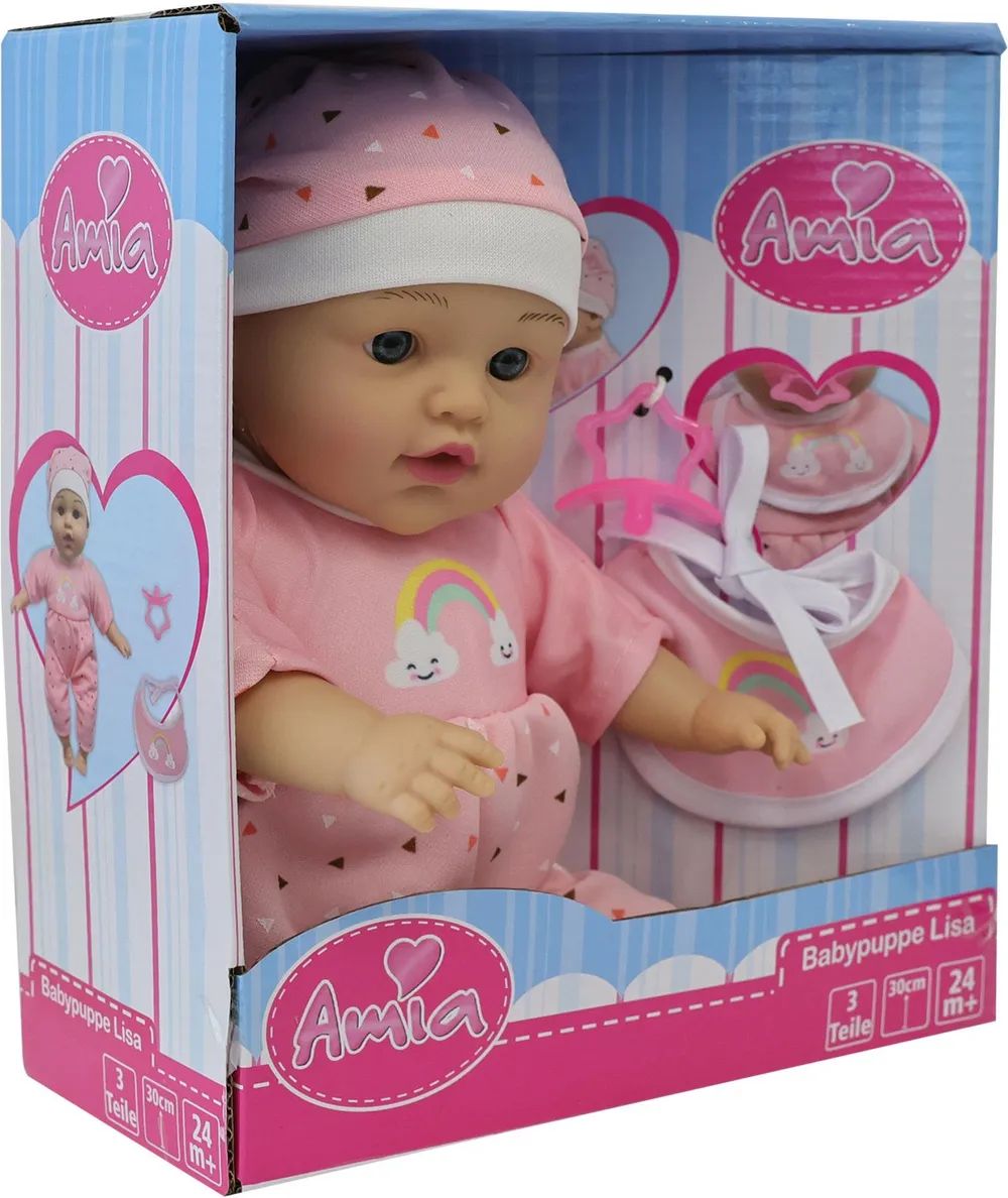 VEDES Großhandel GmbH - Ware AM Babypuppe ''Lisa'', 30 cm, mit Zubehör