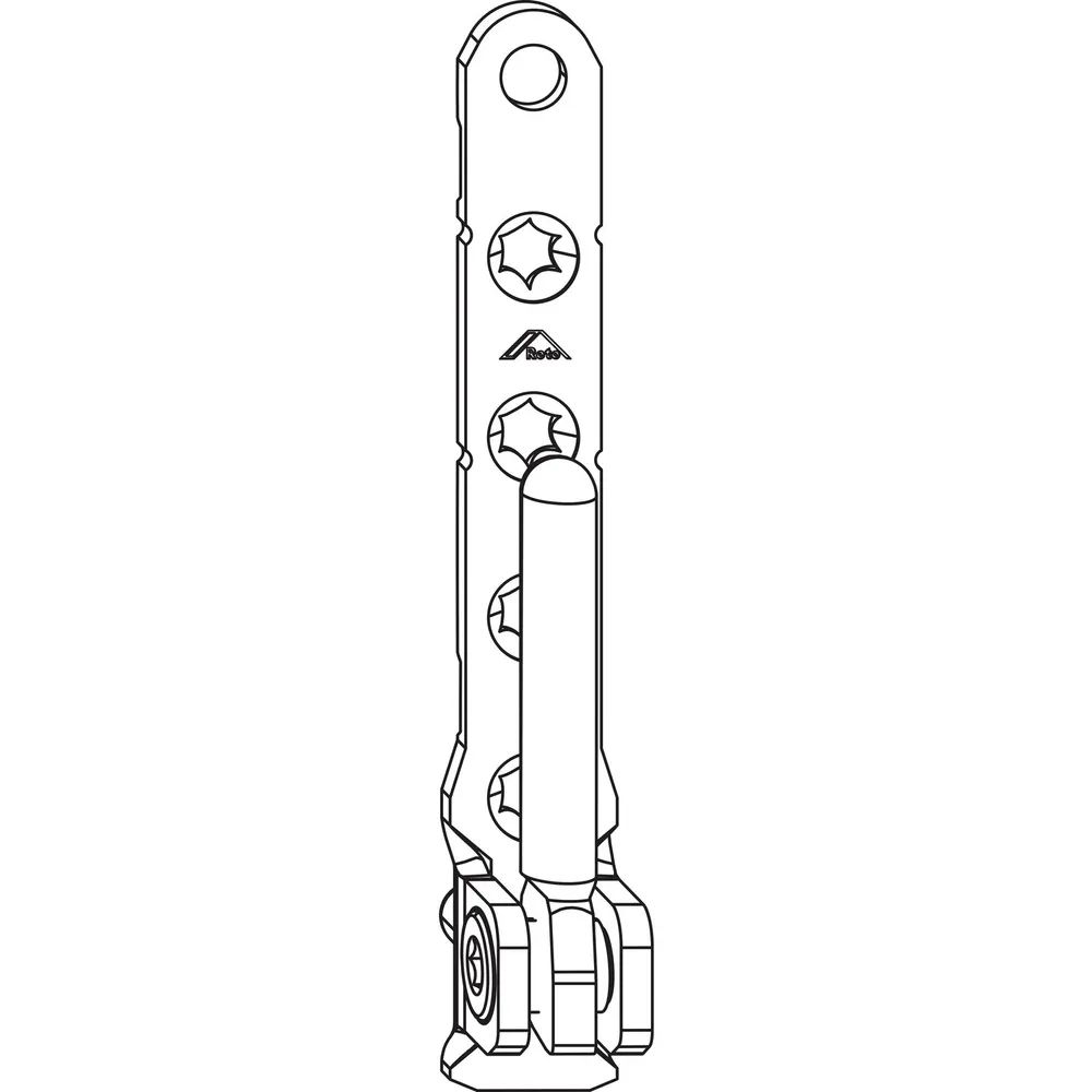 ROTO NX Ecklager P6/150 PVC verstellbar mit 2 Bohrzapfen 6 mm 150 kg silber
