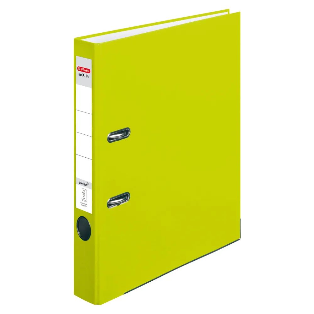 herlitz Ordner maX.file protect, A4, 5cm, neon grün