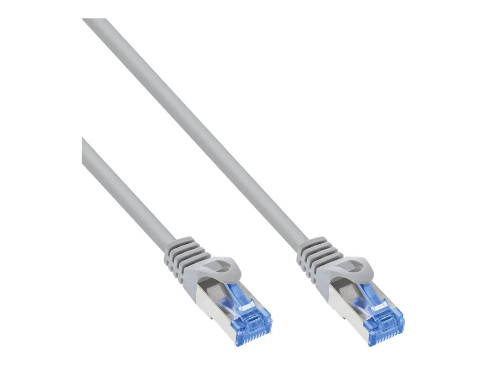 InLine Patchkabel - Cat.6A - S/FTP - TPE (LSZH) - CCA - grau - 0,3m