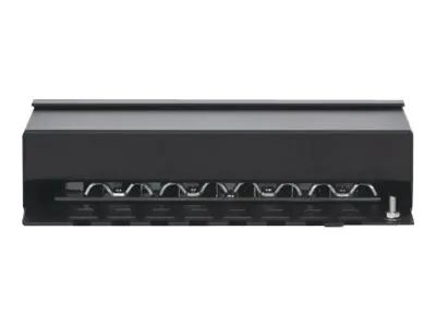 IC Intracom Intellinet Patch Panel, Cat6a, FTP, 8-Port, Desktop, Shielded, 90° Top-Entry Punch Down Blocks, Black