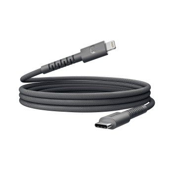 Fresh 'n Rebel USB-C zu Lightning silicone geflochtenes Kabel "FlexWave" 2m, Storm Grey