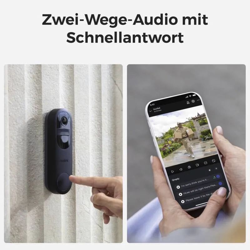 Reolink D340B 2K+ Battery Doorbell Chime + 64GB SD