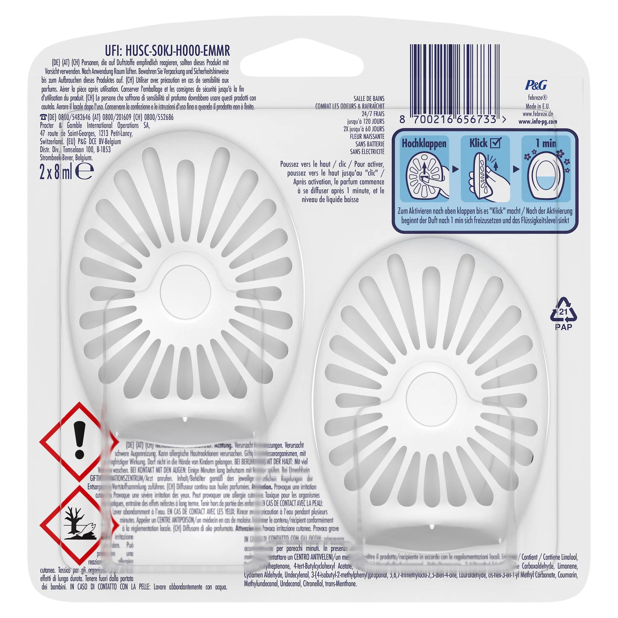 Febreze Bad Lufterfrischer Blütenhauch Duo