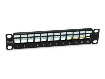 Equip Patch Panel - Rack montierbar - RAL 9005, Schwarz - 1U - 25.4 cm (10")