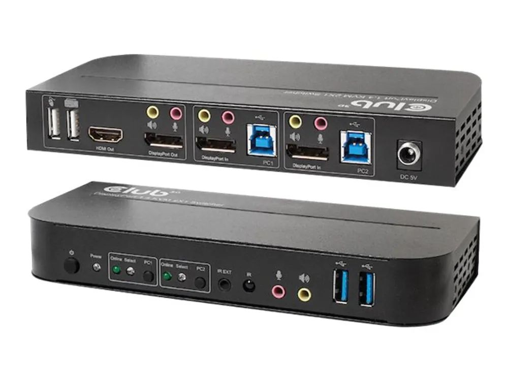 Club 3D CSV-7210 - KVM-/Audio-Switch - 2 x KVM/Audio