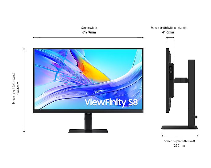 Samsung ViewFinity S8 S27D800UAU - S80UD Series - LED-Monitor - USB - 68 cm (27")