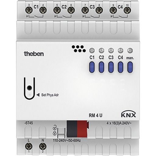 Theben KNX SCHALTAKTOR 4F.REG RM 4 U / THEBEN T4940223