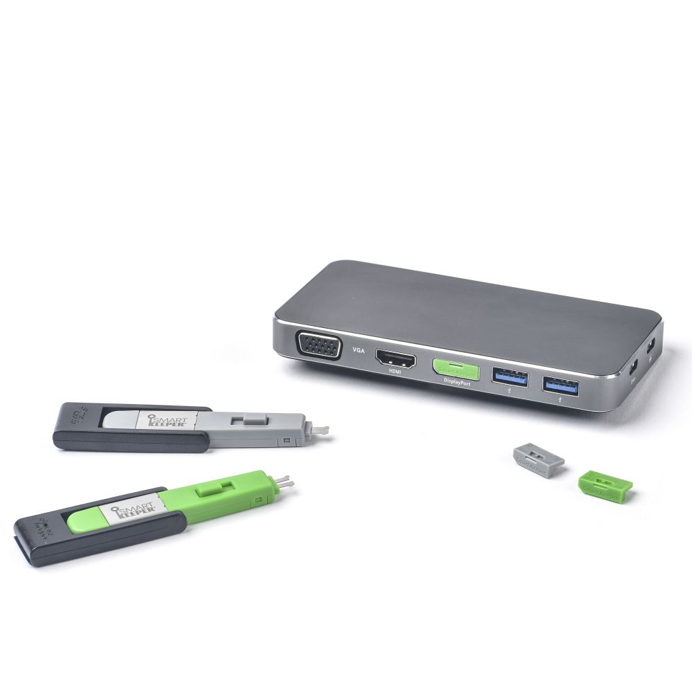 Smart Keeper Mini"DisplayPort" Blocker grau 4 Stk.+Key