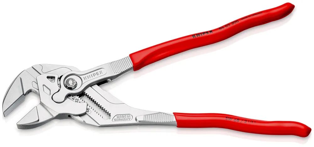 KNIPEX Zangenschlüssel Zange und Schraubenschlüssel in einem Werkzeug mit Kunststoff überzogen verchromt 300 mm