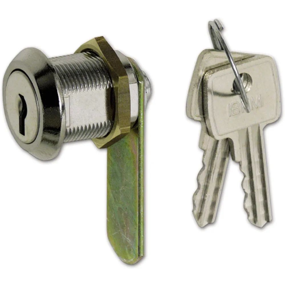 SECOTEC Blechmontagezylinder 19 mm verschiedensperrend Messing verchromt SB-1