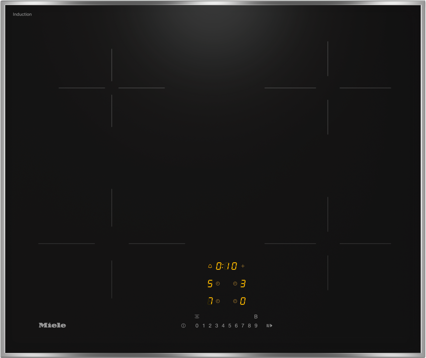 Miele Induktionskochfeld KM 7361 FR Edelstahlrahmen