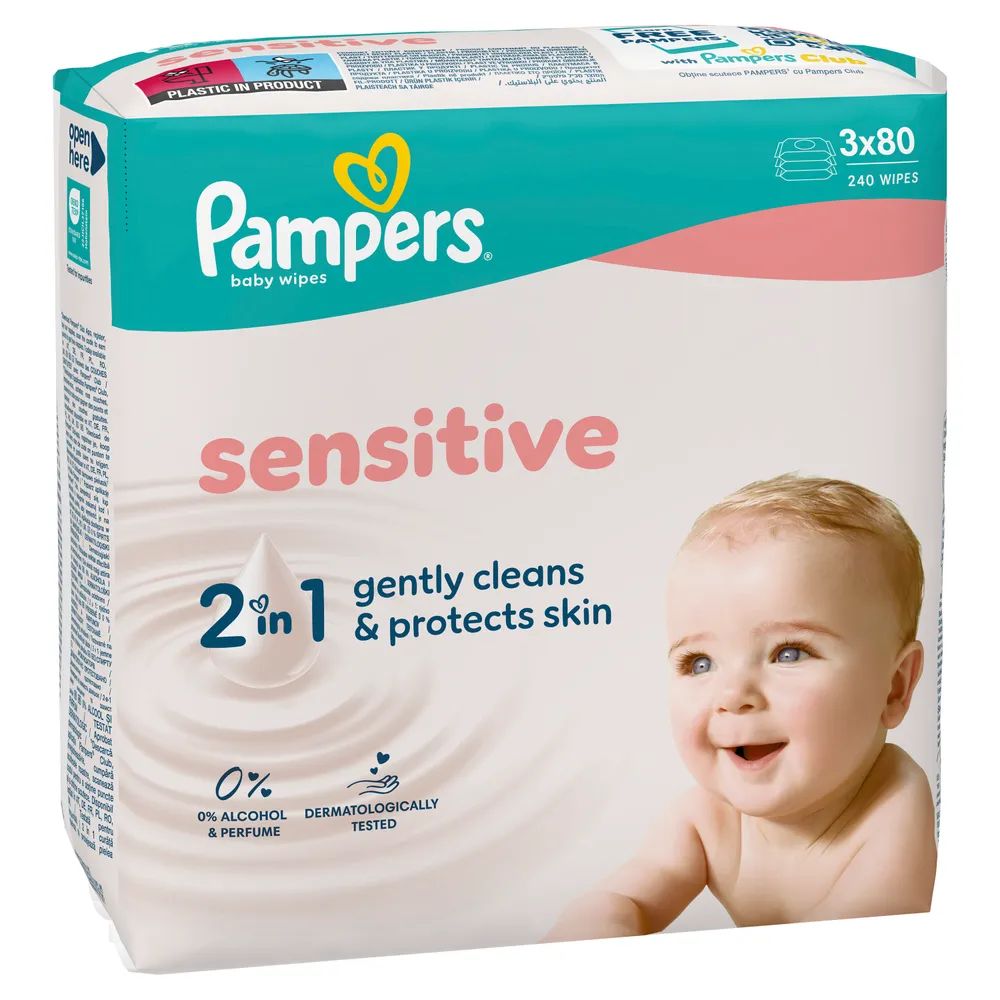 Pampers Feuchte Tücher Sensitive 3x