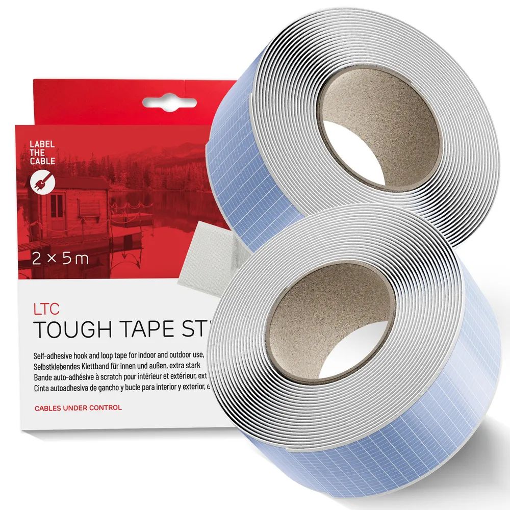 Label-the-cable LTC Klettrolle Tough Tape Strap Bündeln&Ordnen weiß