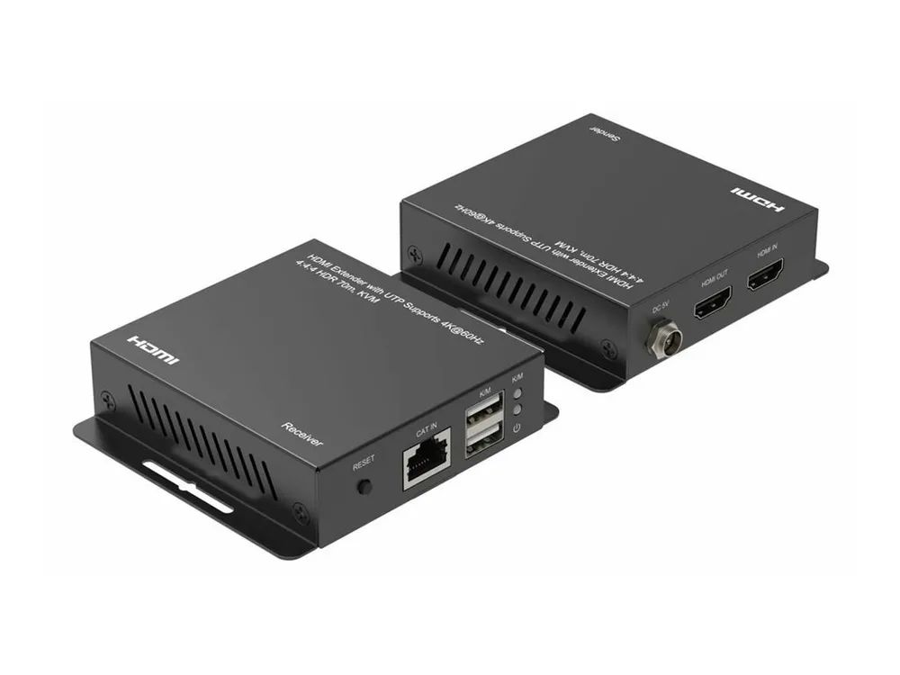 MicroConnect 4Ka60Hz HDMI Extender with KVM function over ethernet - Ethernet