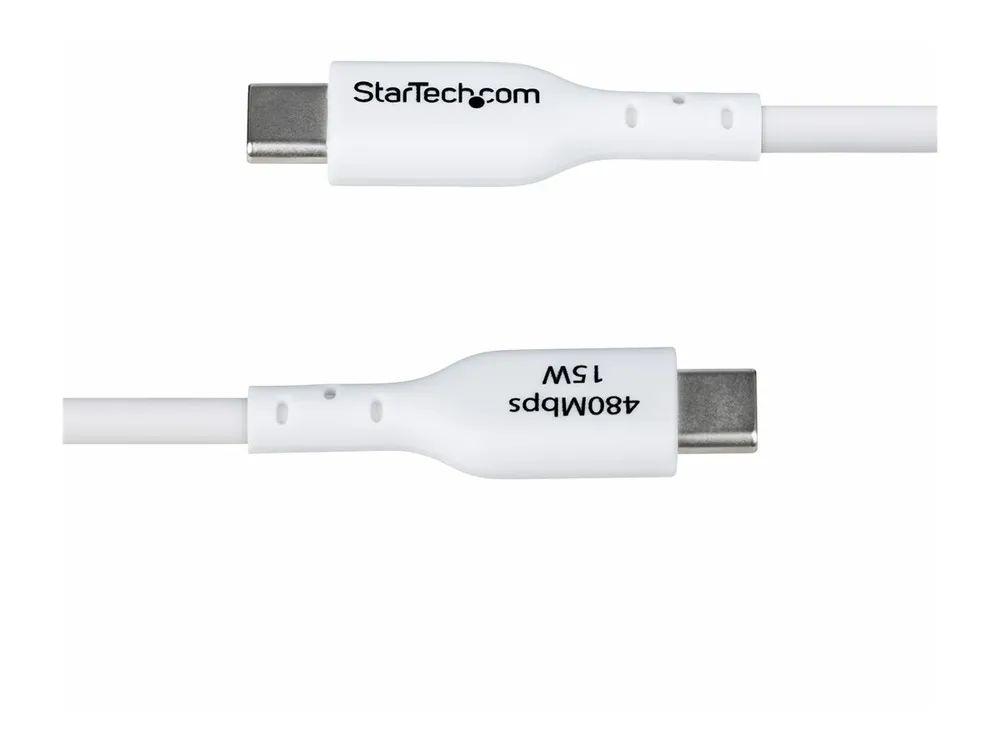 StarTech.com 2m (6.6ft) White USB-A to USB-C Charging Cable/Cord, M/M - USB-Kabel - USB (M)
